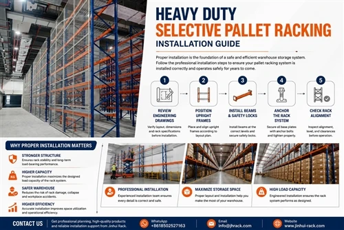 Installatiehandleiding voor magazijnpallets: hoe u selectieve palletstellingen voor zwaar gebruik...